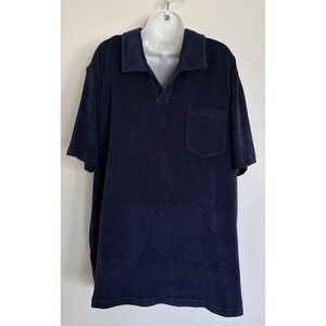 NWT Criquet The Terrycloth Polo Navy Blue Men's XXL NEW